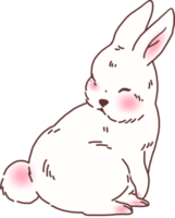 ilustración de conejito de conejo blanco png