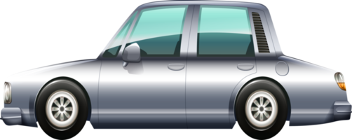 Simple silver car png