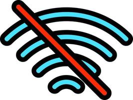 Wifi Off Vector Icon Design