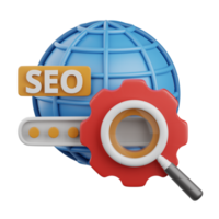 3d rendering seo isolated useful for marketing, advertising, advertisement and promotion design png