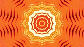 abstraktes psychedelisches Kaleidoskop orange Muster trippiger animierter Hintergrund video