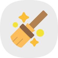 Flying Broom Vector Icon Design