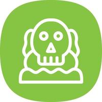 Skull Island Vector Icon Design