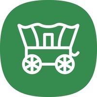 Desert Carriage Vector Icon Design