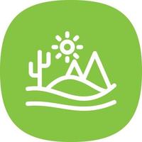 Desert Landscape Vector Icon Design