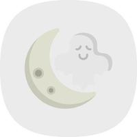 Halloween Moon Vector Icon Design