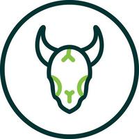 Bull Skull Vector Icon Design