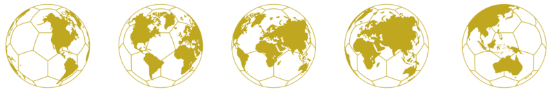 World Map on the Foot Ball Silhouette for Icon, Symbol, Pictogram, Sport News, Art Illustration, Apps, Website or Graphic Design Element. Format PNG