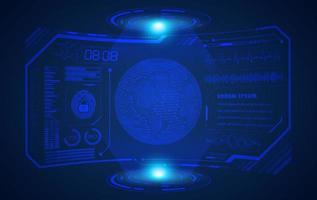 Modern HUD Technology Screen Background vector