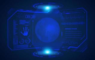 Modern HUD Technology Screen Background vector