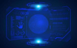 Modern HUD Technology Screen Background vector