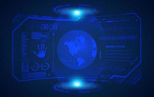 Modern HUD Technology Screen Background vector