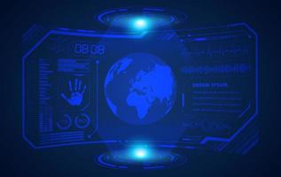 Modern HUD Technology Screen Background vector