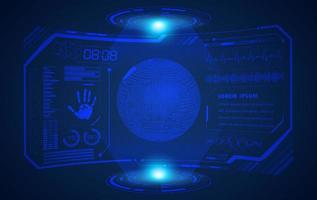Modern HUD Technology Screen Background vector