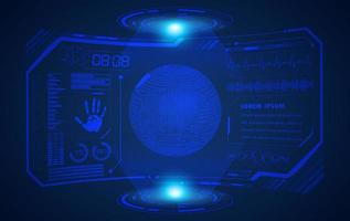 Modern HUD Technology Screen Background vector