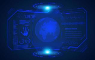 Modern HUD Technology Screen Background vector