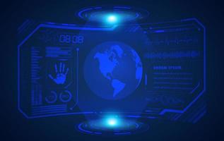 Modern HUD Technology Screen Background vector
