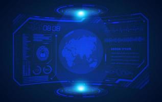 Modern HUD Technology Screen Background vector