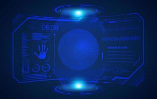 Modern HUD Technology Screen Background vector