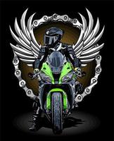 biker vector template for graphic design