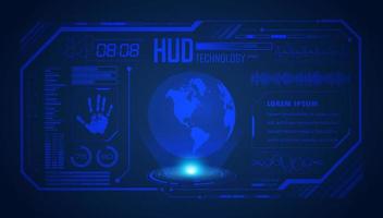 Modern HUD Technology Screen Background vector