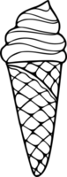 Ice cream cone doodle png