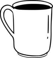 Ceramic mug doodle png