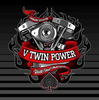 v twin engine vector template