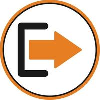 Log Out Vector Icon Design
