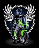 biker vector template for graphic design