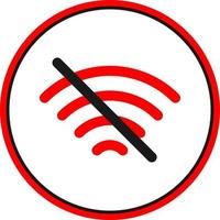 Wifi Off Vector Icon Design