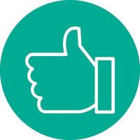 Thumbs Up Vector Icon Design