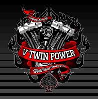 v twin engine vector template