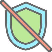 Shield Off Vector Icon Design