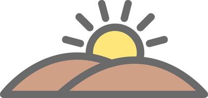 Sunset Vector Icon Design