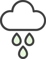 diseño de icono de vector de lluvia