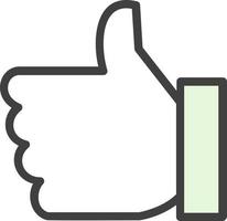 Thumbs Up Vector Icon Design