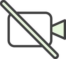 Video Off Vector Icon Design