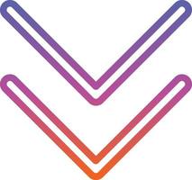 Chevrons Down Vector Icon Design