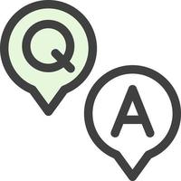 Question and Answer Vector Icon Design