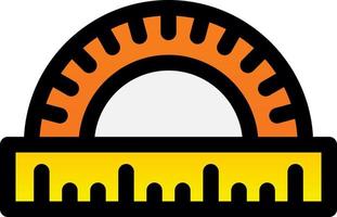 Protractor Vector Icon Design