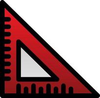 Triangular Ruler Vector Icon Design