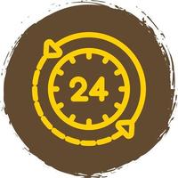 24 Hours Vector Icon Design