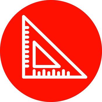 diseño de icono de vector de regla triangular