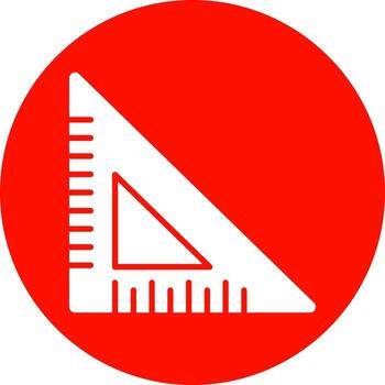 diseño de icono de vector de regla triangular