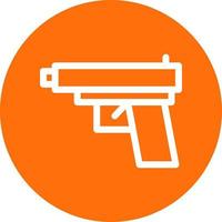 Game Gun Line Vector Icon Design