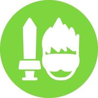 Game Character Line Vector Icon Design