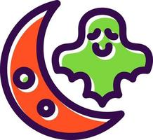 Halloween Moon Vector Icon Design