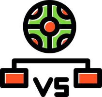 diseño de icono de vector de línea de torneo de juego