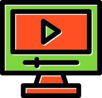 Game Video Line Vector Icon Design